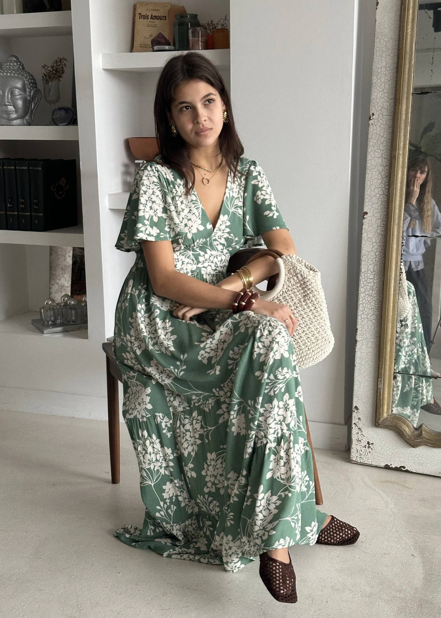 Robe verte eau longue