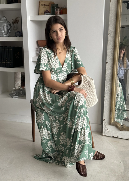 Robe verte eau longue